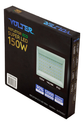 Refletor Holofote 150w Prova Dagua Frio 12000 Lumens
