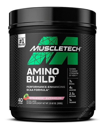 Bcaa Formula Amino Build Muscletech 40 Servings Sabor Tropical Twist