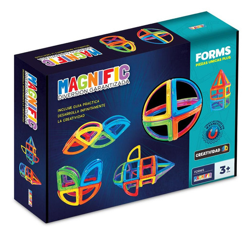 Imagen 1 de 8 de Bloques Para Niños Nuevo Modelo 44 Piezas Magnific Forms