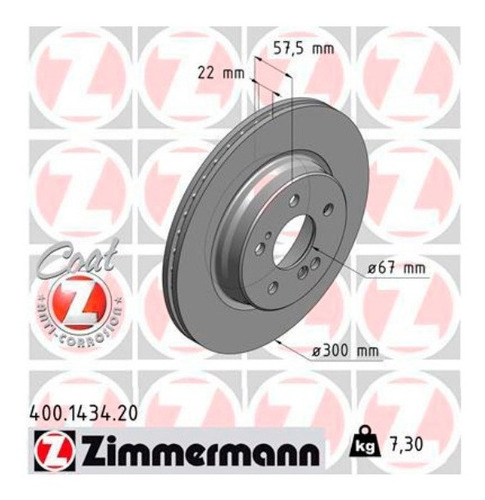 Par Disco De Freio Tras. Mercedes Sl 600 1992-2002 R129