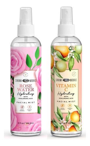 Sonoma Naturals Paquete De Agua De Rosas Y Vitamina C Hidra.