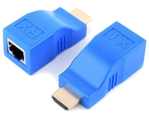 Extensor Hdmi 3d 30 Metros Via 1 Cabo De Rede Rj45 Cat5e/6