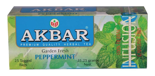 Té De Menta Infusión 25 Bolsitas Akbar