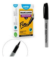 Marcador Permanente Pointer Negro Flow