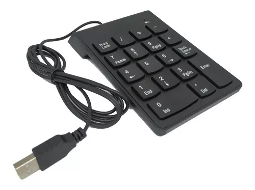 Teclado Numérico Com Fio Usb 1 25 Metros 18 Teclas Pequeno