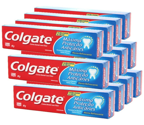 Creme Dental Pasta De Dente Máxima Proteção 90g 12un Colgate