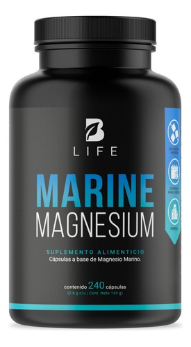 Magnesio Marino De 240 Cápsulas 100% Natural B Life