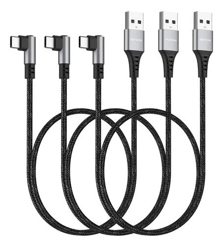 comprar Cable Usb C Corto Angulo Recto 1.5 Pie 3 Carga Rapida Usb-c
