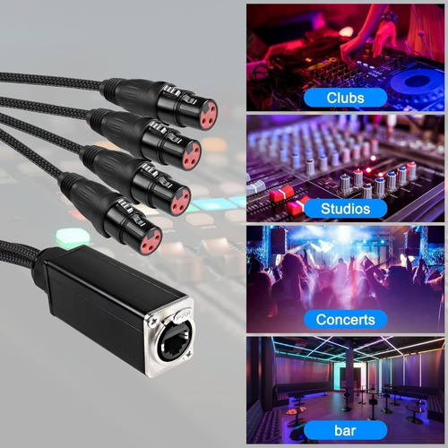 Extensor Xlr Receptor A Fuziddn Audio Snake De 4 Canales Y 3