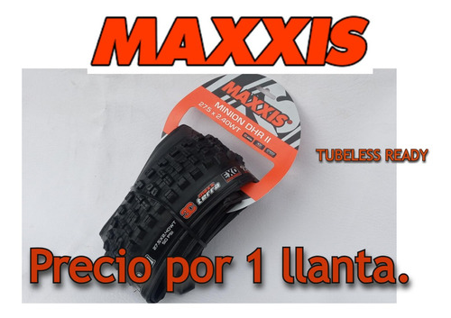 Imagen 1 de 6 de  Llanta Maxxis Minion Dhr Ii 27.5*2.40wt Tr/3c Maxxterra/exo