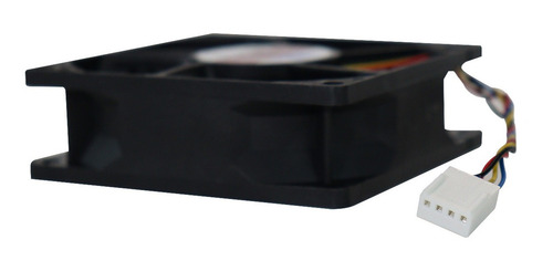 Cooler Fan Dl08025r12u 4 Fios Hidráulico Pwm Led Preto