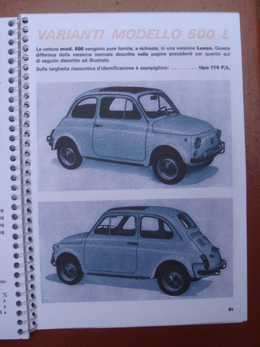 Manual Do Proprietário Fiat 500 - 1972 -