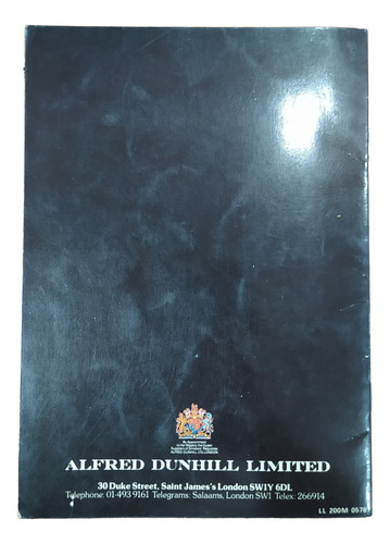 Antiguo Catálogo De Encendedores De Dunhill Londres Inglés (Usado)