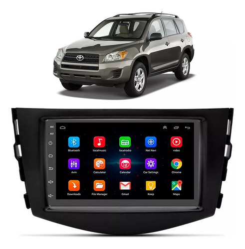 Kit Multimidia Android Rav4 2006 A 2012 7 Polegadas Tv Gps