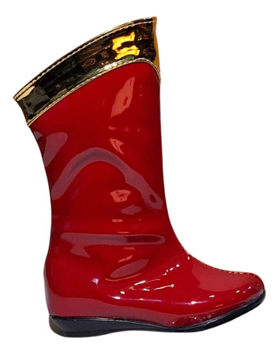 Bota Charol Roja Oro, Mujer Maravilla Para Niña Original #14