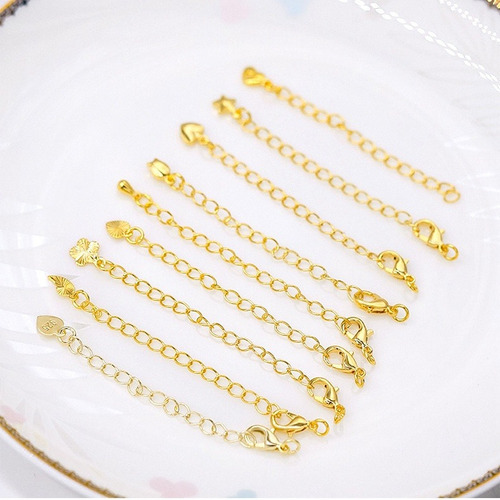 10 Pcs Cadena De Extensión Con Cierres Collar Hebilla