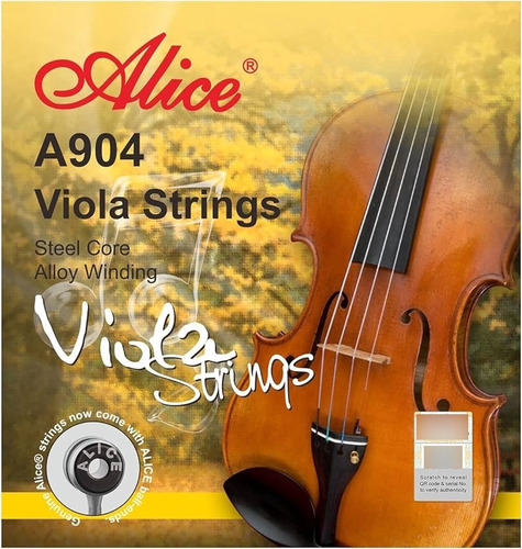 Juego De Cuerdas Alice A904 Viola Original