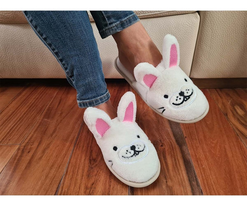 Pantuflas Conejo Mujer Calzatura Textil E-10057 100% Lavable