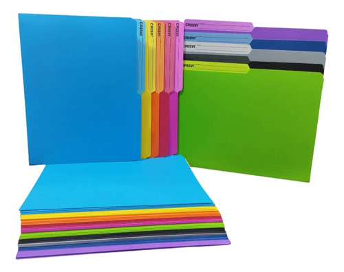 Paquete Carpeta Manila De Colores Surtidos X 50 Unidades 