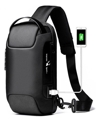 Mochila Mini Crossover For Hombre Con Pecho Diagonal+usb