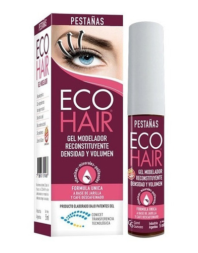 Eco Hair Pestañas Gel Reconstituyente Engrosador 5ml