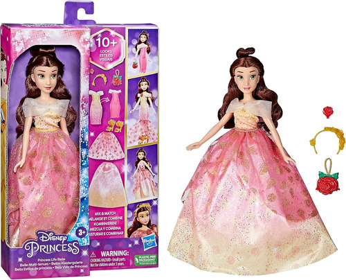 Muñeca Princesas - Bella Con Accesorios Original Hasbro