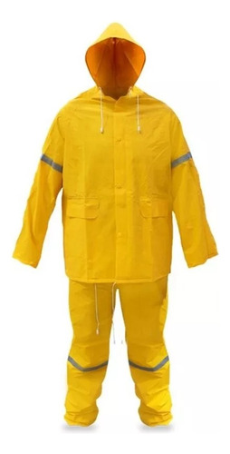 Impermeable Amarillo 2 Pzas Con Reflejante