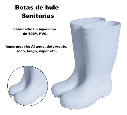 Botas Sanitarias Hule Antiderrapante Resistente No.5 Surtek