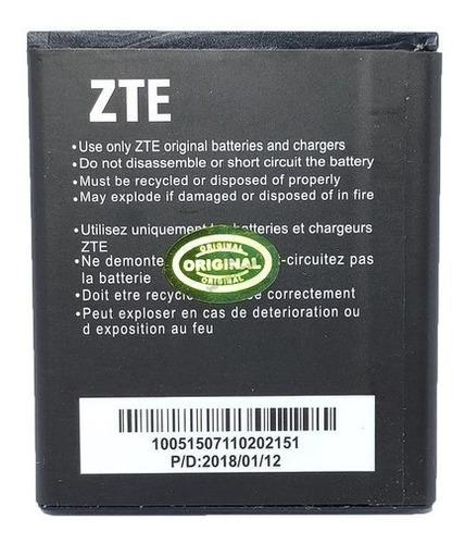 Bateria Pila Zte Z820 Obsidian Somos Tienda 