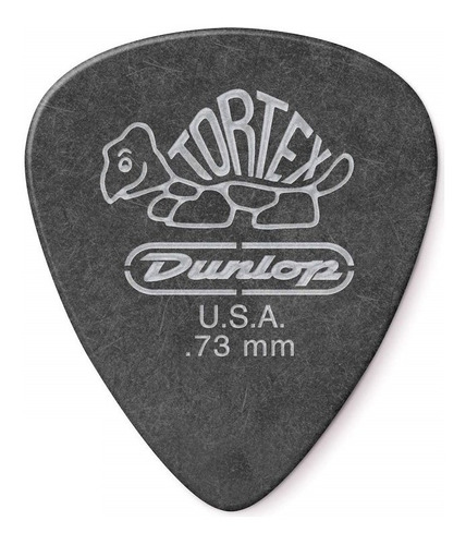 Pack 12 Uñetas Jim Dunlop 0.73 Mm Tortex Pitchblack 