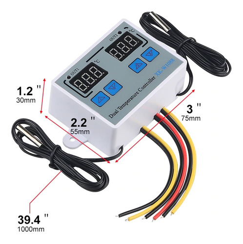 Dual Digital Thermostat Temperature Controller Two Relay