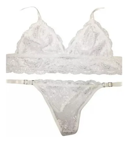 Conjunto Sexy Lali Art. 1058 Tul Y Encaje Con Less Regulable