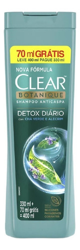 Shampoo Anticaspa Clear Detox Diário 400ml