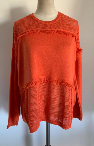 Uma. Sweater Naranja. Finito. Talle M (2) -con Detalle-