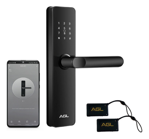 Agl H20 Wifi App Senha Tag Abnt Fechadura Digital Eletronica 