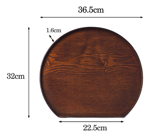 Tabla De Madera Para Presentar Deliciosos 36,5x32x1,6 Cm