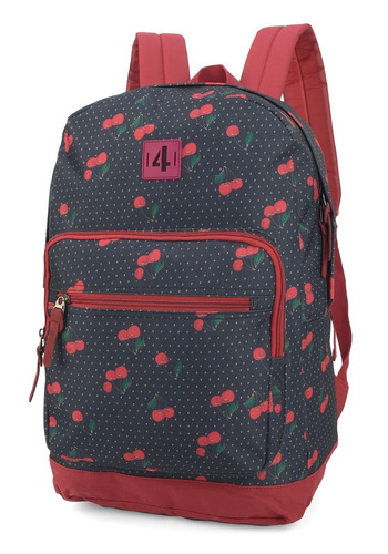 Mochila De Costas Up4you Ms45571up-vm Cor Preto Desenho do tecido Maçã