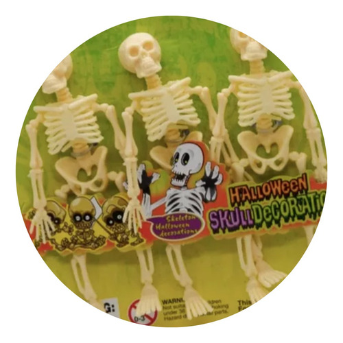 Esqueleto Halloween X 10 Decoracion Noche De Brujas Cotillon