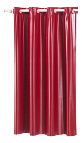 Cortina Corta Luz Blackout Pvc C/ Ilhós 1,40m X 2,30m Altura Cor Vermelho