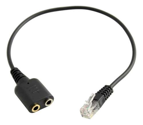 Doble 3.5mm Hembra A Rj9 Jack Adaptador + 3.5mm Macho A 2