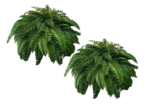 Plantas Artificiales Helecho Boston Hierba Decorativa 2 Unid