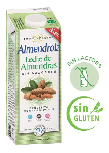 Almendrola Bebida De Almendras Sin Azuca - mL a $13
