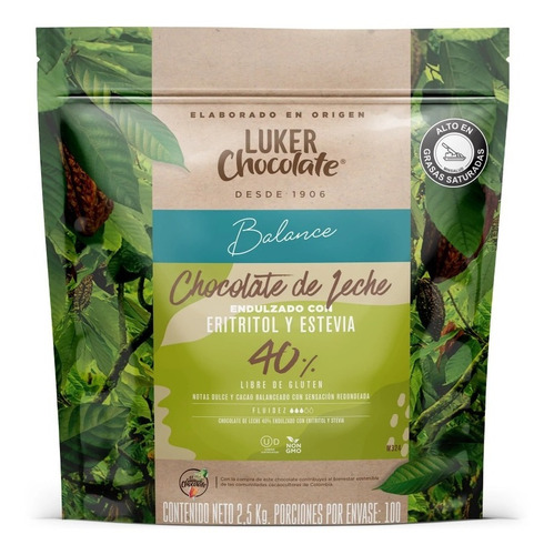 Chocolate De Leche Con Estevia 