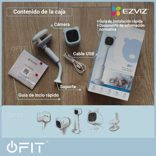 Camara Baby Call Monitor Bebe Wifi Audio Full Hd Ezviz Azul