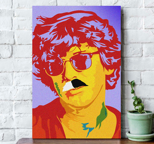 Cuadro Charly Garcia 27x42 Full Color Arte Del Rock Nacional