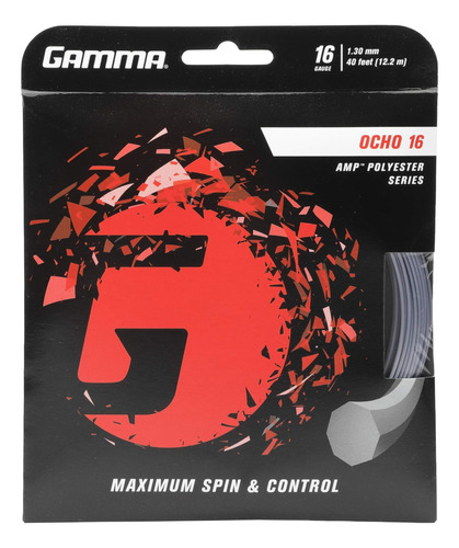 Gamma Ocho Mm) Juego De Cordajes De Tenis (plata)