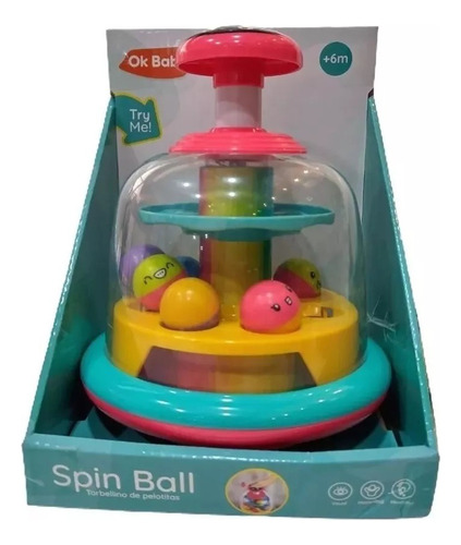 Imagen 4 de 8 de Juego Spin Ball Torbellino De Pelotitas Ok Baby Bb0231
