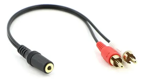 Cable De Audio Estéreo Auxiliar 2-rca Macho A Hembra De 3,5 | Cuotas ...