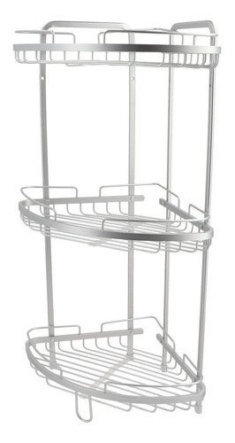 Estante / Rack Esquinero Aluminio 3 Niveles (24x24x60.5 Cm.)