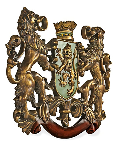 Diseño Toscano Heráldico Royal Leones Escudo Medieval Decora